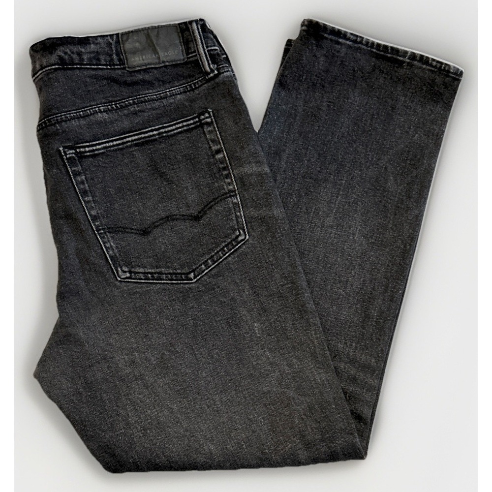 Mens American Eagle Flex Relaxed Straight Stretch Jeans Sz 33 33x29